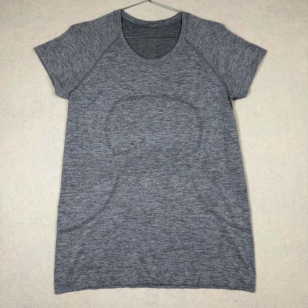 Lululemon Shirt Womens 12 Swiftly Tech Gray Athletic Running Metallic